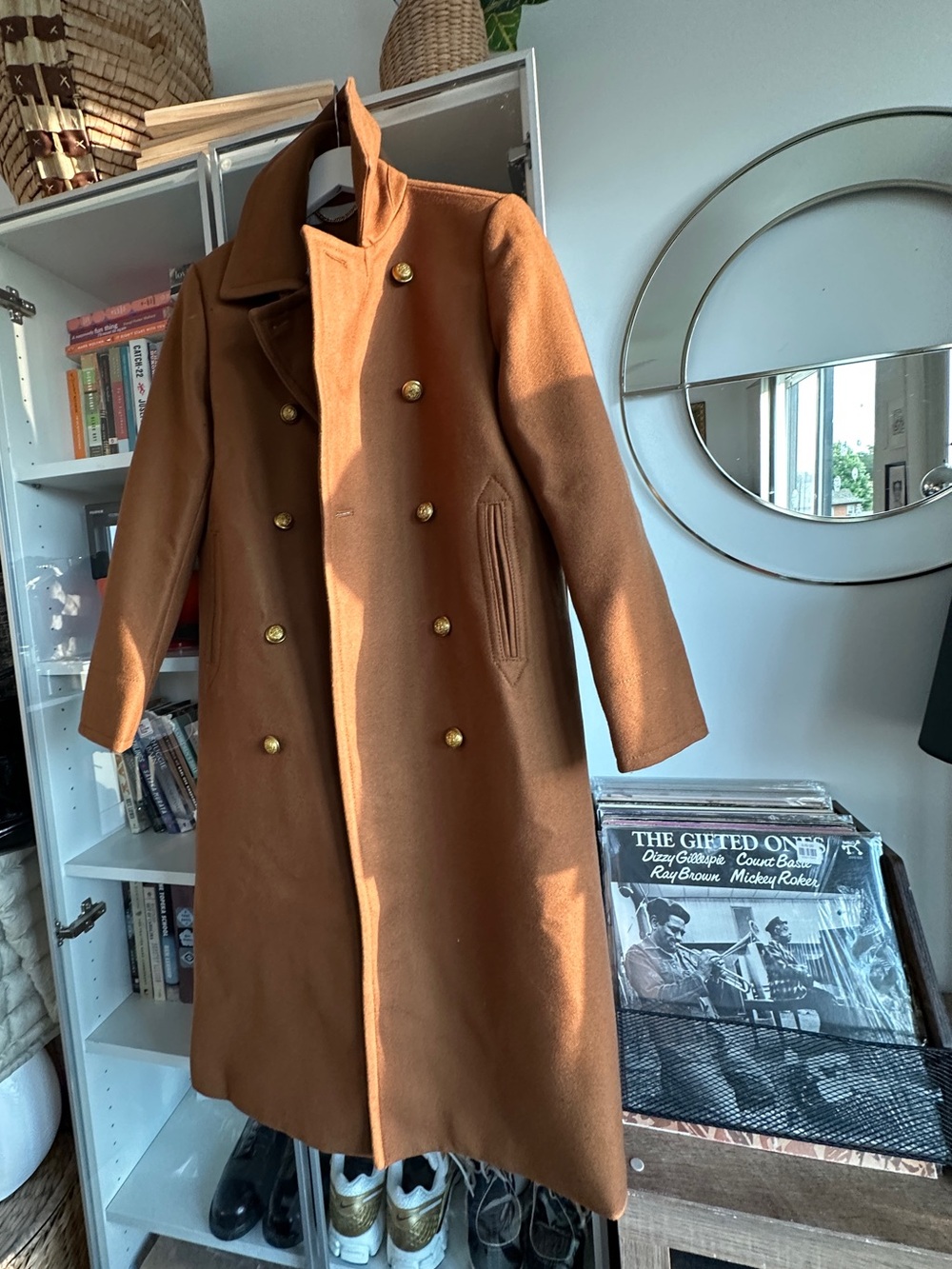 J.Crew Double-Breasted Long Wool-Cashmere Coat Topcoat 6 6P